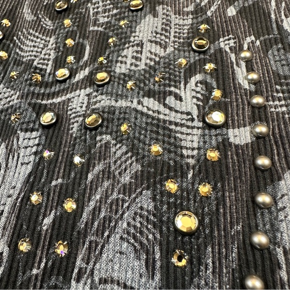 Bejeweled by Susan Fixel Distressed Tank ~ Swarovski Crystals & Metal Studs - Picture 4 of 10